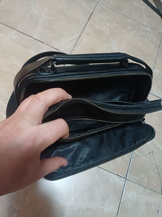 Кожанная сумка через плечо