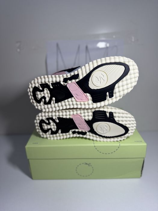 Adidasi off white  SPONGE pink leather high top