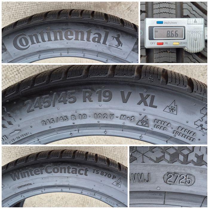 O bucată 245/45 R19 M+S iarnă - una Gislaved Continental Hankook