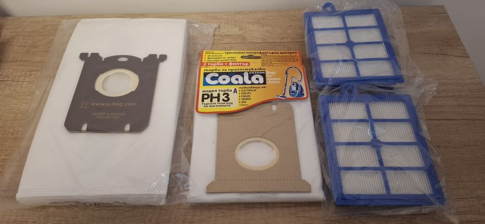 HEPA филтър + 3 броя торбички за прахосмукачка Philips