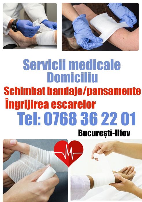 ASISTENT MEDICAL tratament la DOMICILIU: Perfuzie, Injectie, Fire etc
