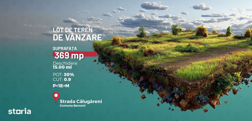 De vanzare teren intravilan – 369 mp | Comuna Berceni
