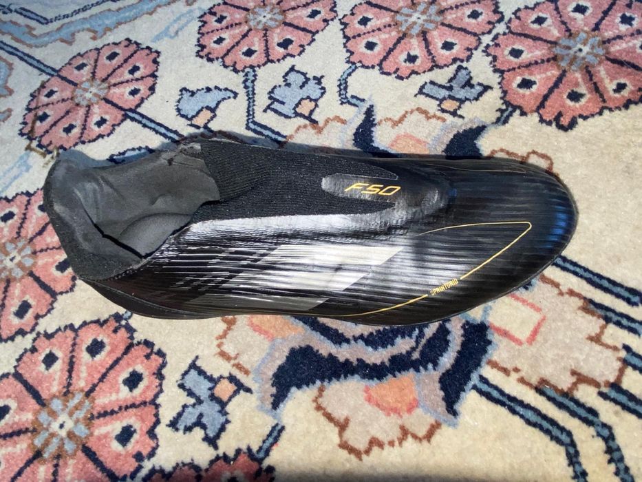Ghete Fotbal Adidas  F50 League FG -EU 40 2/3 -Negre/Auriu