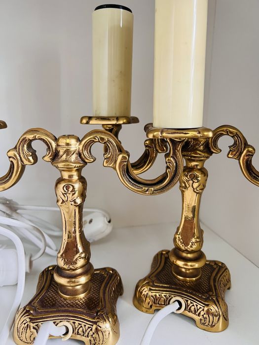 Set 2 lampe din alama