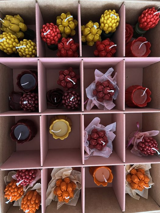 Свещи от пчелен и соев восък