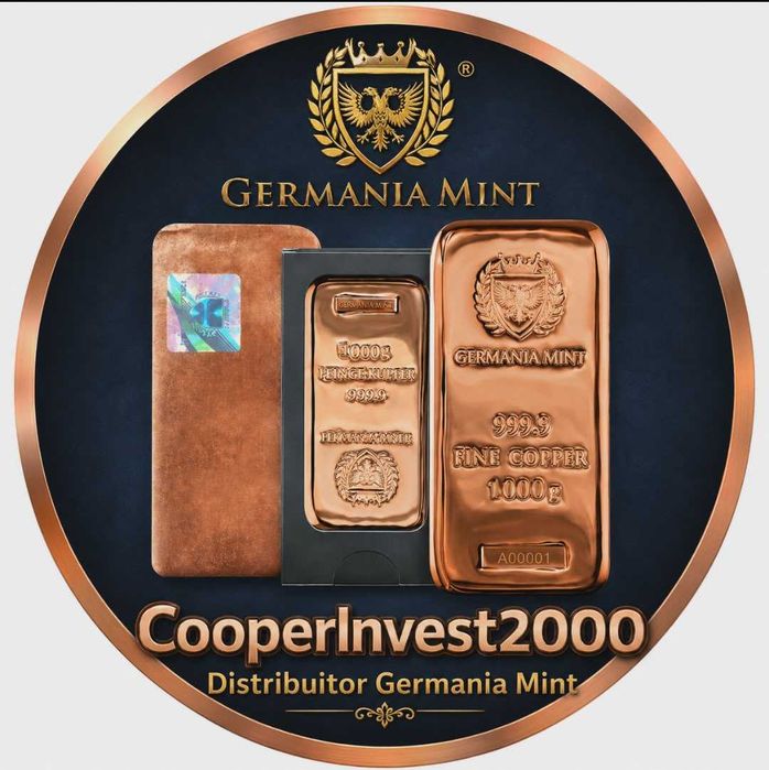 Lingou cupru Germania Mint 1000g