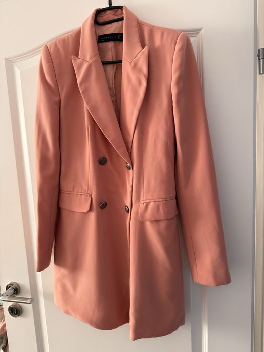 Rochie sacou roz pudra