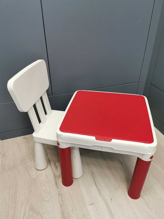 Masuta copii joc si depozitare + scaun