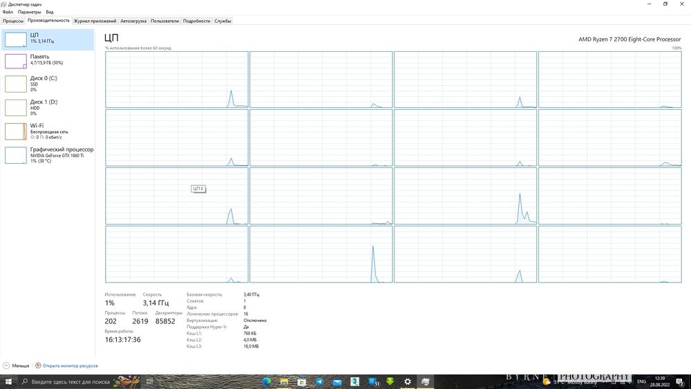 AMD RYZEN 7 8ядер 16 поток для 3D графики