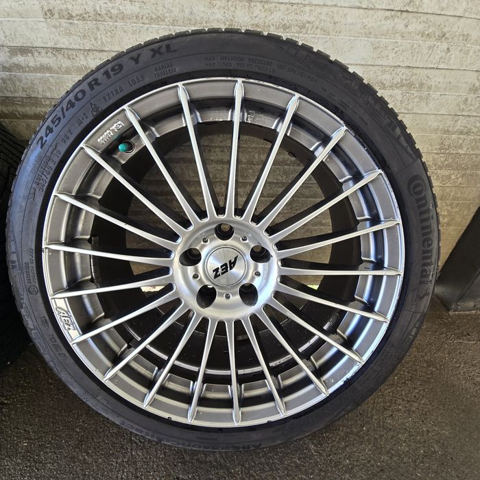 Set 4 jante AEZ 19” cu anvelope Continental 245/40R19
