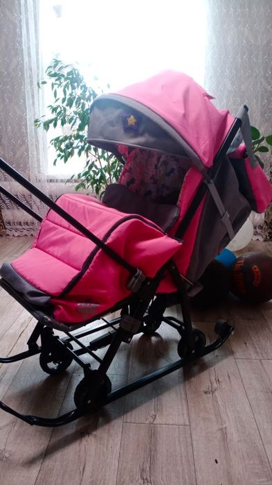 Продам зимние санки с колёсами