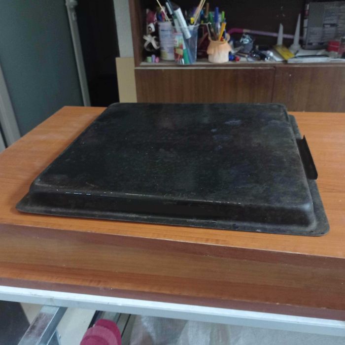 Емайлирана тава за фурна, правоъгална бяла тава 39,5/41,5см