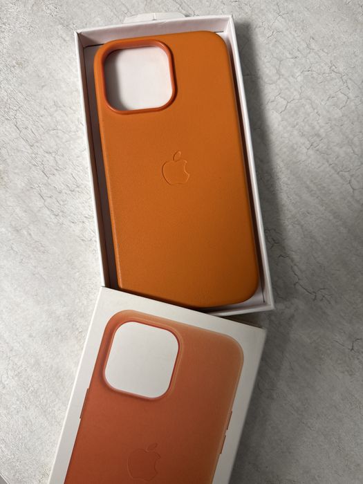 Husa din piele Portocalie cu MagSafe - iPhone 14 Pro Max