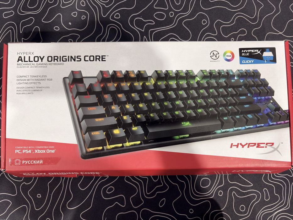 Клавиатура HyperX alloy origins core blue switch