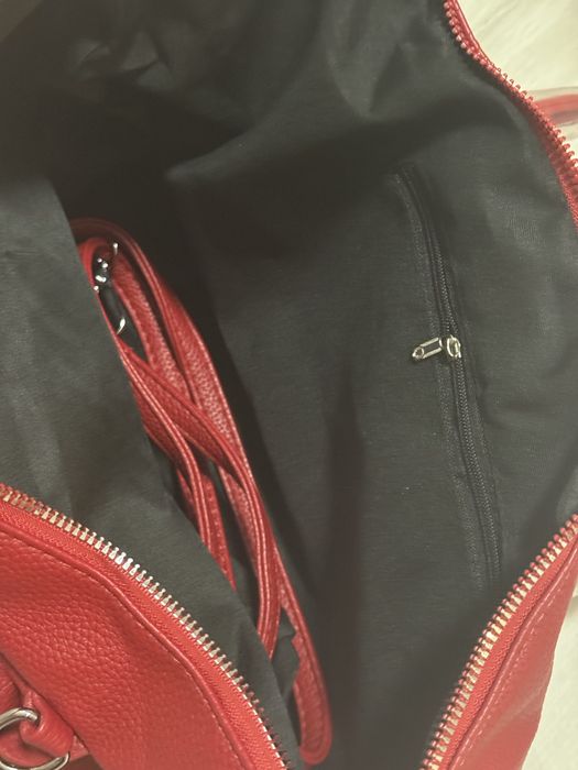 Geanta Chrome Hearts Red Leather Vintage Handbag