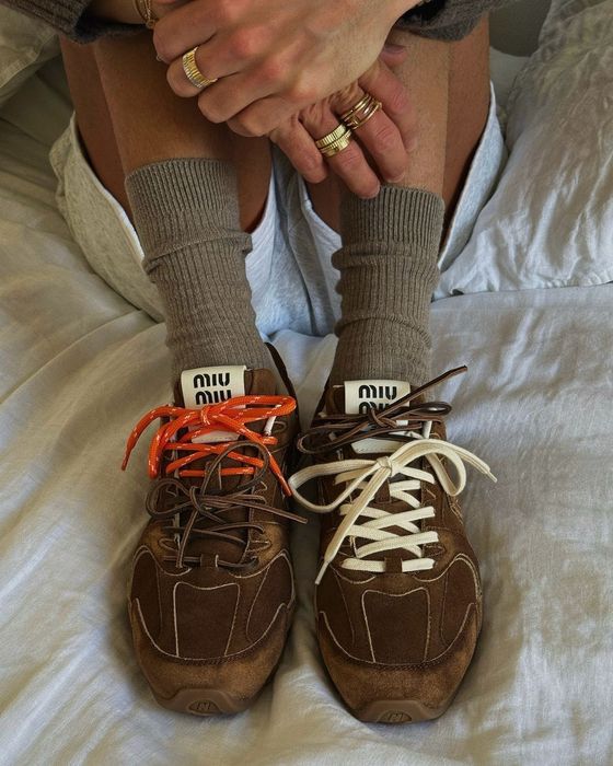 New Balance X Miu Miu 530 SL suede sneakers