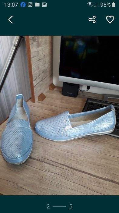 Кожаные балетки, новые, 37 размер