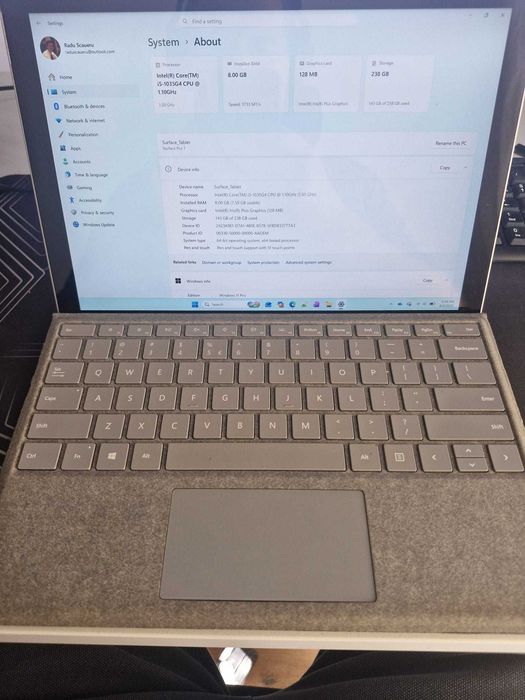 Tableta PC Laptop Microsoft Surface 7 pro i5 10th gen