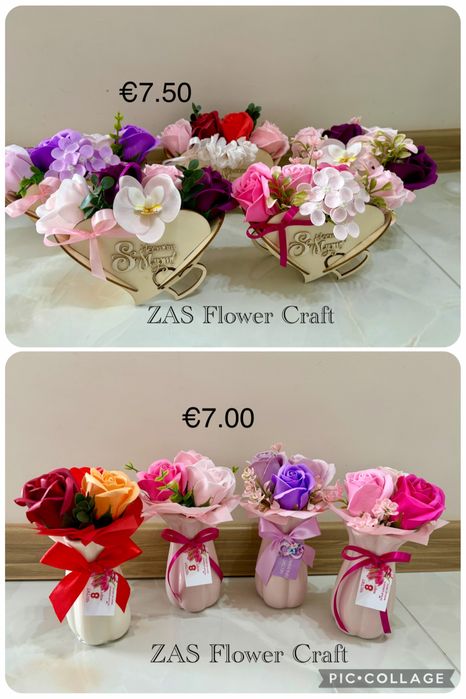 3Д рамки и аранжировки със сапунени цветя