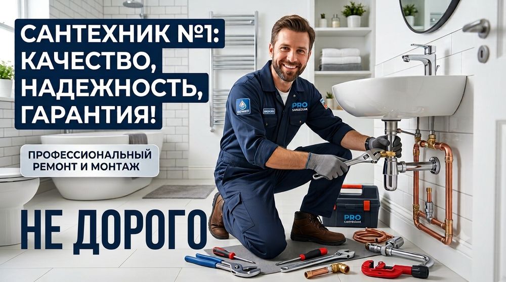 Сантехник Прочистка засоров Замена Монтаж Установка