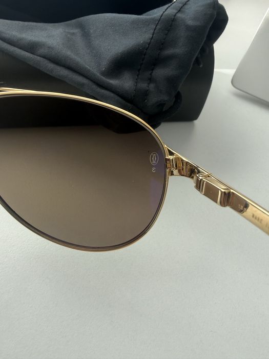 Слънчеви очила Limited Cartier Santos Dumont - Gold Addicted
