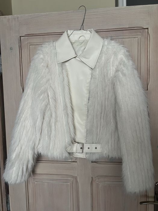 Пухено късо палто