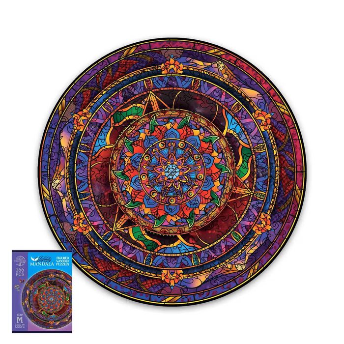 Луксозен дървен фигурален пъзел - два модела- Кучи и Мандала