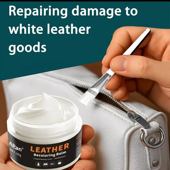 Vopsea pentru Piele Alba sau Neagra, tapițerie interior auto etc 30ml