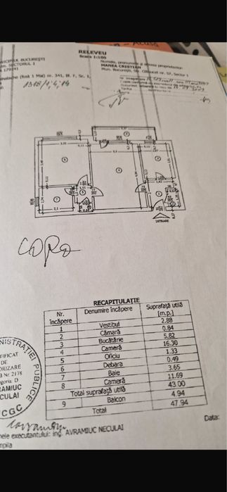 Ofeta unica!Piata  Chibrit-Vanzare apartament 2 camere langa statia metrou 1 Mai