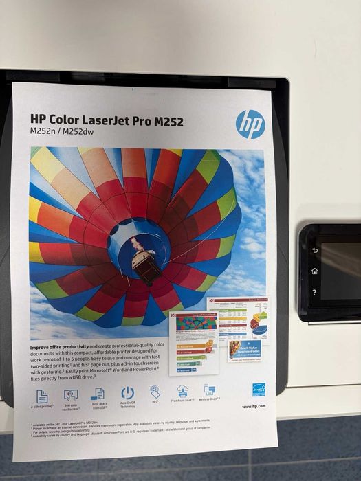 Цветен лазерен принтер HP Color LaserJet Pro color M252dw с гаранция