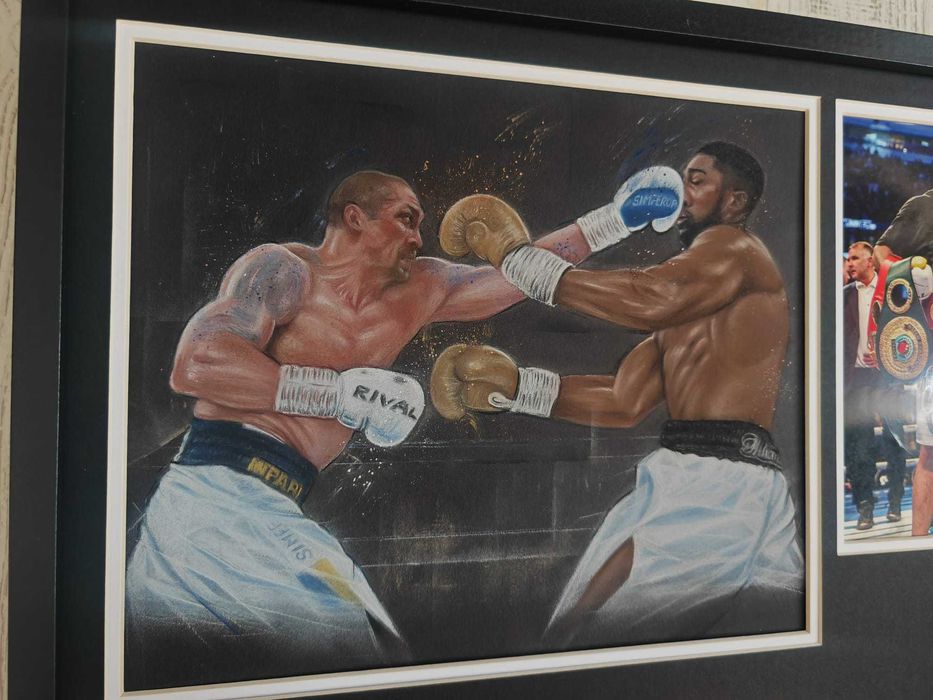 Oleksandr Usyk Mike Tyson memorabilia semnat autograf USYK box boxing