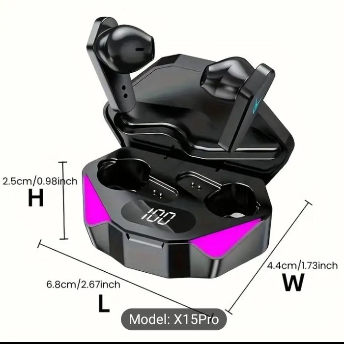 X15 o'yin uchun mo'ljallangan zamonaviy simsiz quloqchinlar