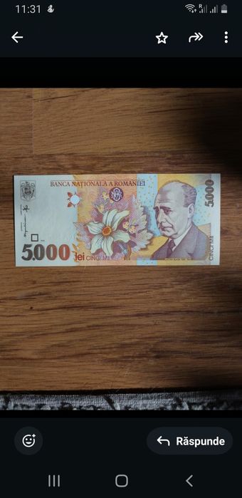 Bancnota 5000 lei,impecabila