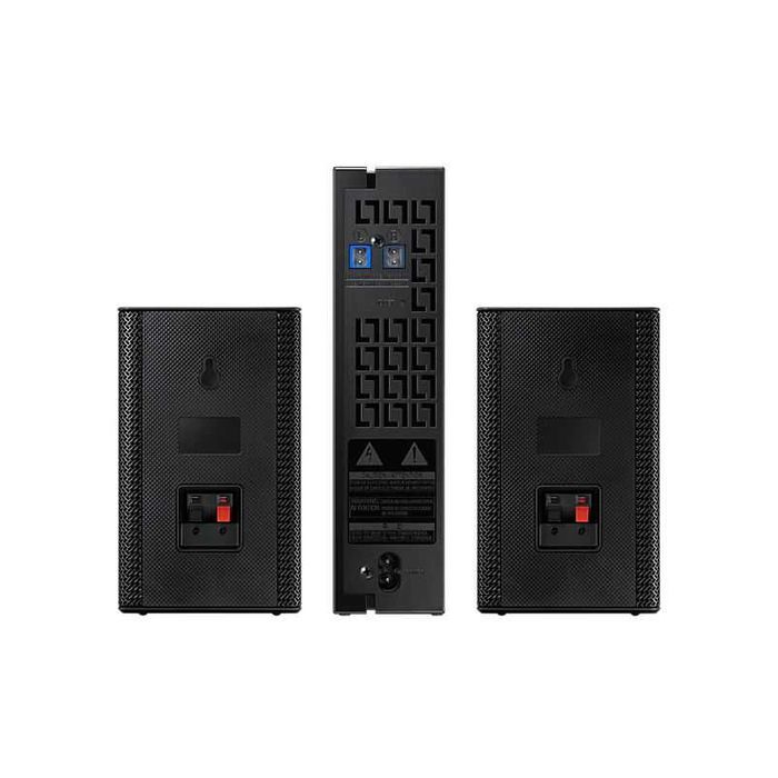 Kit Samsung Wireless Surround SWA-9000S/EN, 120W  Dolby Atmos, Negru + Set standuri difuzoare satelit