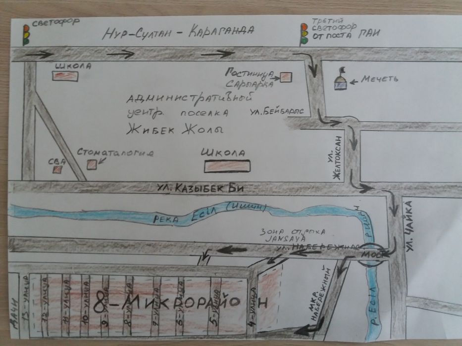 Участки ИЖС от 10 до 15 соток в 8 мкр.  п. Жибек Жолы, свет,газ,вода