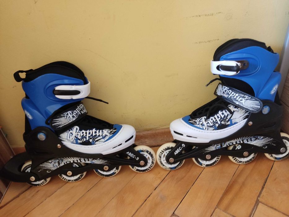 Комплект ролери, каска и протектори action pw-117 set blue