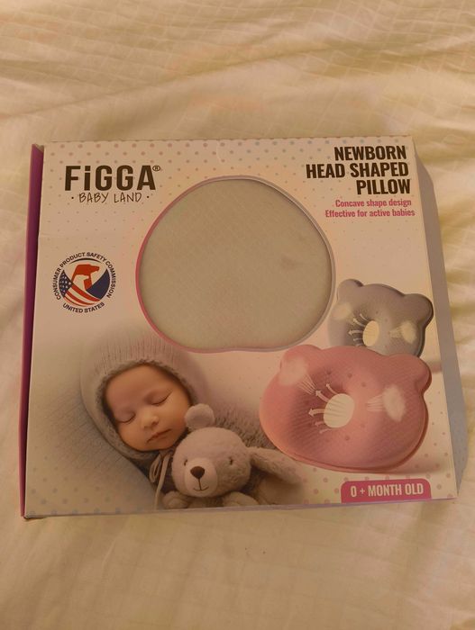 Бебешка анатомична възглавница FIGGA Baby Land от мемори пяна (0+ месеца)