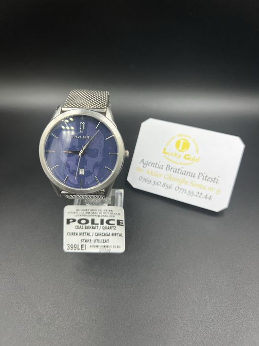Ceas Police quartz curea metalica cod produs 23328
