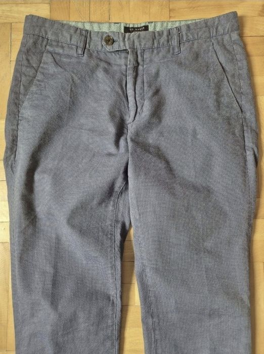 Pantaloni Premium Ted Baker Slim Fit, Din Bumbac Pur, Bărbați - 32L