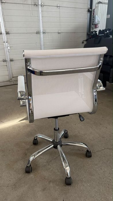 Scaune de birou ergonomice Kring Lear, PU, albe – 4 bucăți