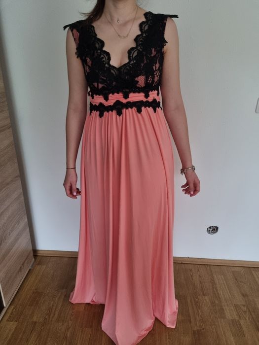 Rochie lunga corai