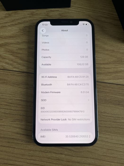 Бартер iphone 12 pro 128gb graphite 100% bh