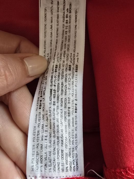 Pantaloni 41% lana Mango, noi, cu eticheta