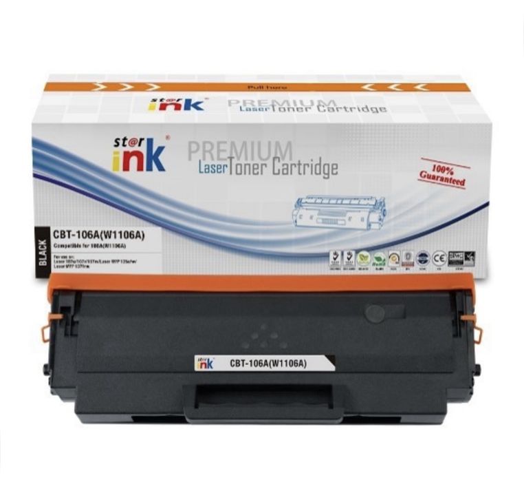 Картридж HP 106X, черный (W1106A) с чипом Star ink .