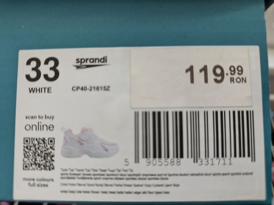 Adidasi SPRANDI  Nr. 33 albi