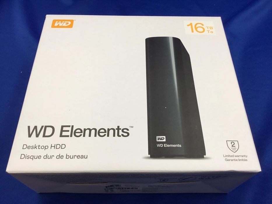 WD Elements 16TB Desktop External Hard Drive- NOU