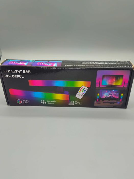 Геймърски RGBIC LED light bar комплект 2 броя с дистанционно и музикален режим