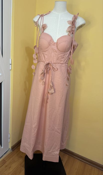 Ленена рокля с памучна подплата L-XL