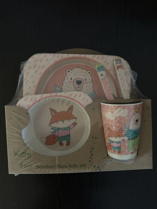 Бамбуковая посуда для детей.