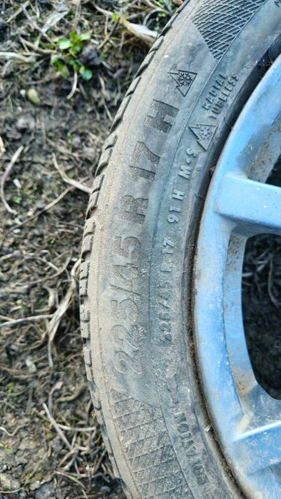 Jante aliaj 17” Alfa Romeo + anvelope 225/45 R17 M+S – set 4 buc